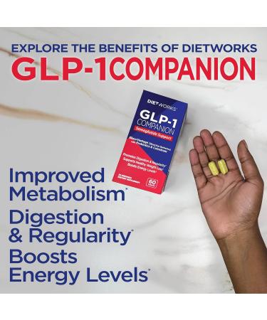 DietWorks GLP-1 Companion Semaglutide Support Promotes Digestion and Regularity Boosts Energy Levels 60 Tablets - Buy Online on GoSupps.com