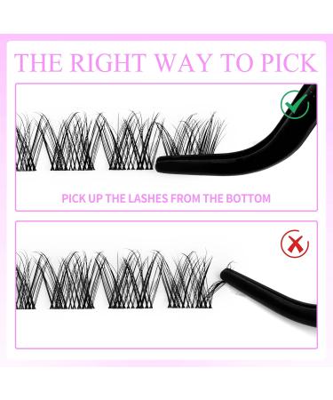 VEYESBEAUTY Lash Clusters - Individual Eyelash Extensions | Thin & Invisible Band | DIY False Lashes for Newbies | Wispy Lash Tray 8-16mm Mixed Length - Buy Online on GoSupps.com