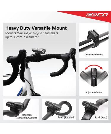 CECO-USA 1200 Lumen USB Rechargeable Bike Light | Waterproof & Impact Resistant Model F1200 Bicycle Headlight - Ideal for Commuters, Road Cyclists & Mountain Bikers - Buy Online on GoSupps.com