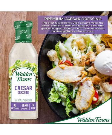 Walden Farms Caesar Dressing 2-Pack - Sugar Free, Keto & Kosher - Smooth & Creamy Salad Topping - 0g Net Carbs - 12 oz Bottles - Buy Online on GoSupps.com