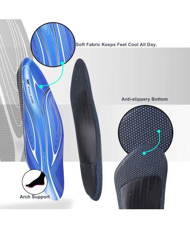 Orthotic Insoles with Arch Support for Flat Feet & Plantar Fasciitis - Comfortable 3/4 Length Inserts for Men & Women - US Size 5-6.5 - Buy Online on GoSupps.com