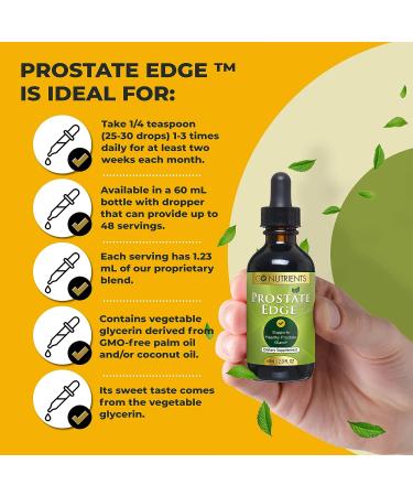 Go Nutrients Prostate Edge - Men's Prostate Supplement with Pygeum, Saw Palmetto, Stinging Nettle & More - 2 oz Liquid Drops - Buy Online on GoSupps.com
