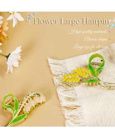 9Pcs Large Cute Flower Hair Claw Clips for Women & Girls | Non-Slip Metal Clips for Thick, Thin, Curly Hair | Tulip, Rose, Butterfly Designs | Perfect Gift Idea | Strong Hold (A) - Buy Online on GoSupps.com