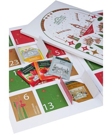 Ahmad Tea Tea Advent Calendar 2024 Tea Calendar 24 Different Tea Bags Christmas Calendar 2024 Black Green Fruit Herbal Tea 24