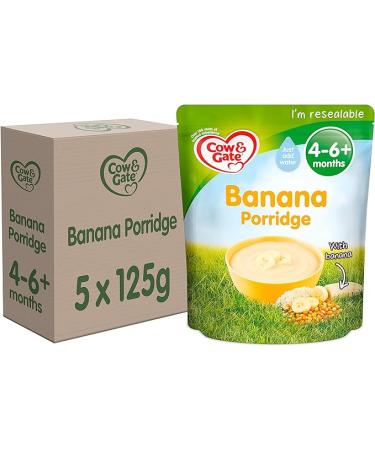 Cow & Gate Banana Porridge Baby Food Cereal 4-6+ Months 125g (Pack of 5) - Buy Online on GoSupps.com