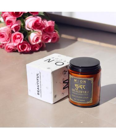 Aromatherapy Scented Candle - Rose Clove & Oud | Natural Soy Essential Oils | Ideal Gift for Home & Bath | Long-Lasting Jar Candle - Buy Online on GoSupps.com