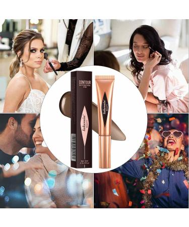 Highlighter Stick - Creamy Highlighter Stick - Sharpening Stick Highlighter Contouring Shimmer Liquid Powder Waterproof Light Face Cosmetics Uaxiu Contour Liquid 05# - Buy Online on GoSupps.com