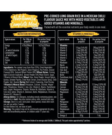 FUEL10K Mexican Chilli Rice 658g - Nutritionally Complete Meal - Buy Online on GoSupps.com