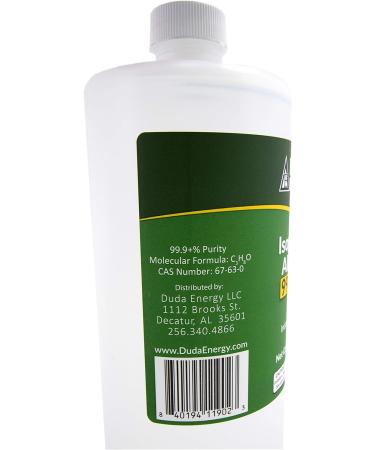 Duda Energy Concentrated Rubbing Alcohol 32.12 fl oz - Clear, 99% Pure Isopropyl Alcohol - Buy Online on GoSupps.com
