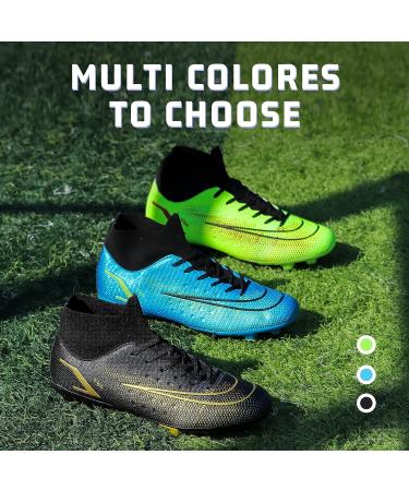 Patomio Eagle Men's Soccer Cleats - 10 Black - Ankle Support - Indoor/Outdoor Competition Training - Buy Online on GoSupps.com