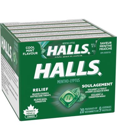 Halls Mentho-Lyptus Cool Mint - 9 Count Singles (Pack of 20) | International Shipping Available - Buy Online on GoSupps.com