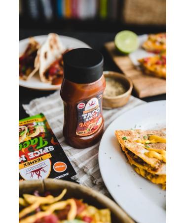 Texmex Taco Sauce Habanero - Vegan, Gluten-Free, Lactose-Free - Spicy Hot Flavor - 300g - Buy Online on GoSupps.com