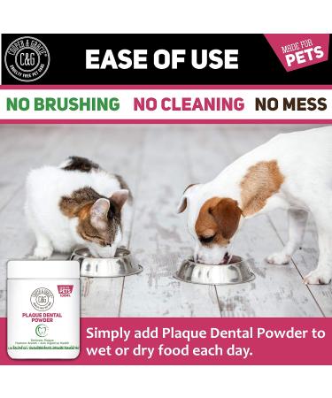 C&G Pets | Plaque Dental Powder 100ML | Plant Based Antibacterial Dog Mouthwash Plaque Off | Natural Ingredients Dog Plaque Remover | Ideal for Dog Dental Care Plaque Off Dogs Plaque Off - Buy Online on GoSupps.com