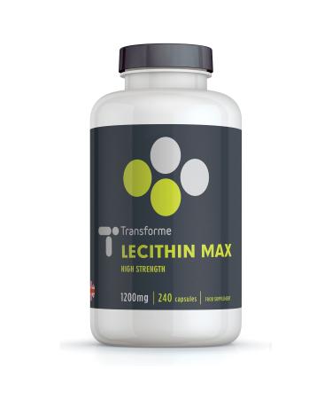 Transforme Lecithin Capsules 1200mg 240 Softgels Natural Source Phospholipids Choline High Strength Gluten Free