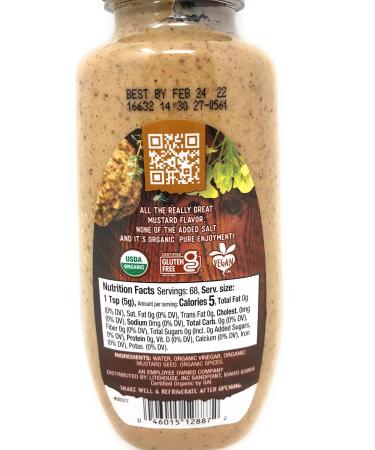 ORGANICVILLE Organic Salt Free Mustard 12 oz - Buy Now for a Healthy Flavor Boost - Buy Online on GoSupps.com
