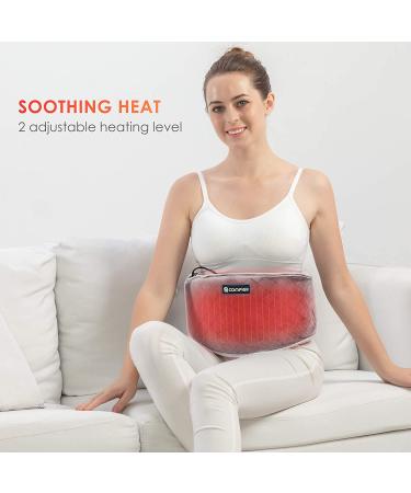 Comfier Heating Pad with Massager - Heated Waist Massage Belt for Back Pain | 2 Heat Levels & 3 Massage Modes | Cramps & Lumbar Heat Therapy - Gray - Buy Online on GoSupps.com