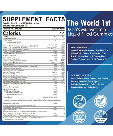 LILICARE Mens Multivitamins Potassium Citrate Gummies 2 Pack - Buy Online on GoSupps.com