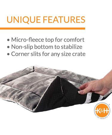 K&H Pet Products Self-Warming Crate Pad Thermal Mat Gray - Large 25 x 37 Inches - Recyclable Box - Buy Online on GoSupps.com