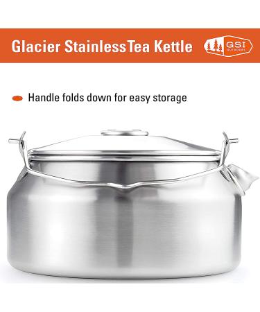 GSI Outdoors Glacier Stainless Steel Tea Kettle 1 qt. | Camping & RV - Buy Online on GoSupps.com