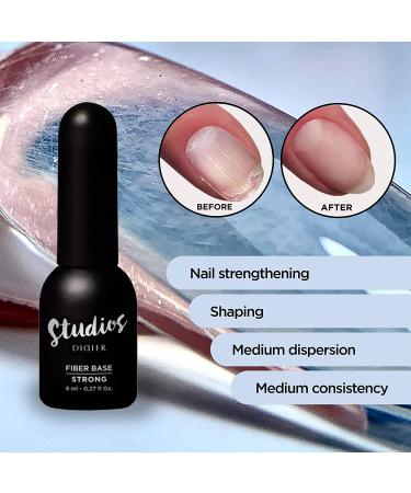 DidierLab Premium Fiber Base Strong Nail Strengthener for UV Lamp - Gel Polish Base - Nail Protection - Manicure Pedicure - Gift for Women - Buy Online on GoSupps.com