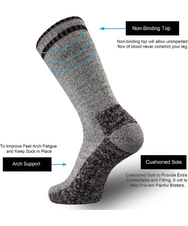 ONKE Merino Wool Cushion Crew Socks for Men - Warm Winter Socks for Outdoor Activities - Buy Online on GoSupps.com