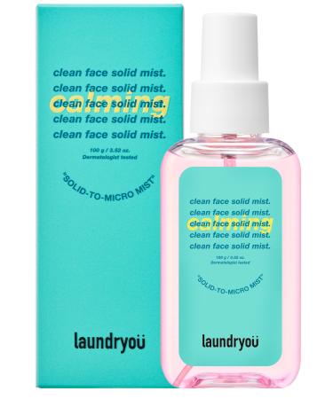 Clean Face Solid Mist Calming - Hydrating Gel Face Spray for On-the-Go Moisture Redness Relief Soothes Irritated Skin Dermatologist Tested Hypoallergenic 3.38 fl.oz.