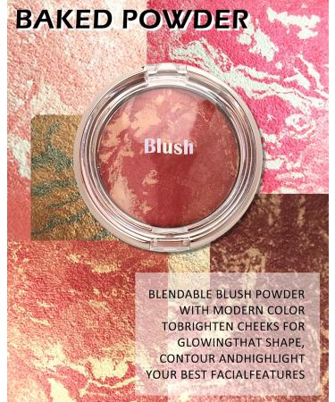  Lestpola Shimmering Pink and Silver Blush Powder Rich Color Water Resistant and Sweat Resistant Durable Suitable for Different Skin Types 14g-05# - Buy Online on GoSupps.com