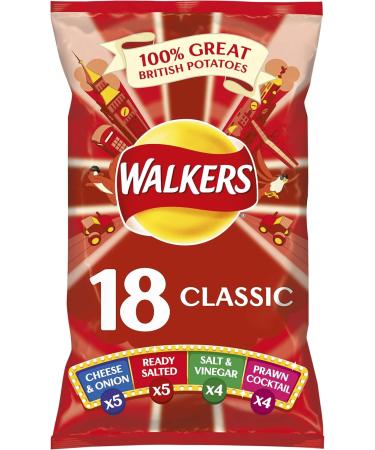 Walkers Classic Assorted Crisps 25g Pack of 18 Packs - Buy Online on GoSupps.com