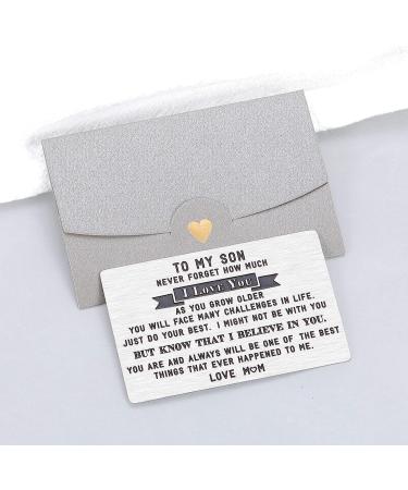 To My Son Wallet Card - Inspirational Gift for Teen Boys and Men - Buy Online on GoSupps.com