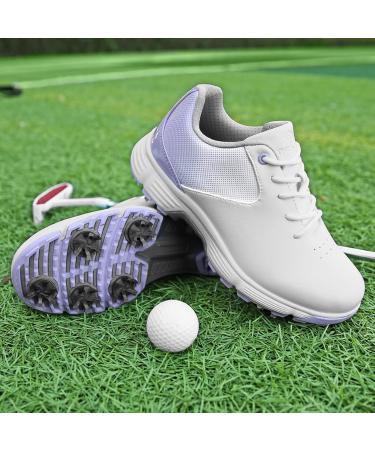 LZQPEARL Women's Golf Shoes - Waterproof Non-Slip Light Sneakers with Spikes | Sizes 36-43 - Perfect for Outdoor Training | Stylish Purple Design - Buy Online on GoSupps.com