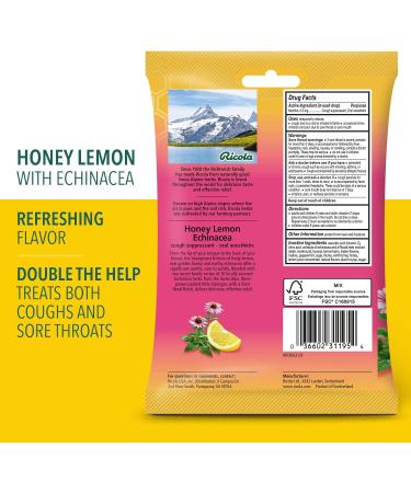 Ricola HoneyLemon Echinacea Cough Drops - 19 Count (Pack of 1) - Buy Online on GoSupps.com