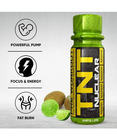 NXT Nutrition TNT Nuclear Shots 12 x 60ml - Kiwi & Lime Pre Workout Drink - Buy Online on GoSupps.com