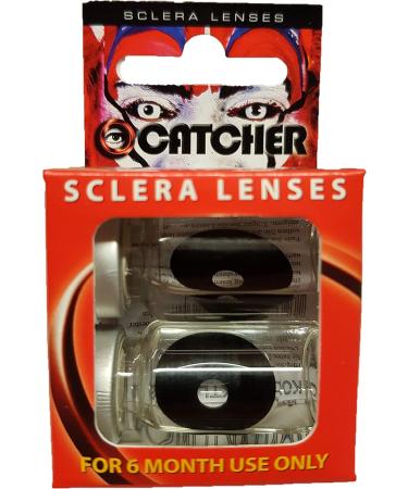 Eyecatcher 84091541-S03 Black Colored Sclera Contact Lenses - 1 Pair for Carnival Mardi Gras Halloween - 6 Months Use - Buy Online on GoSupps.com