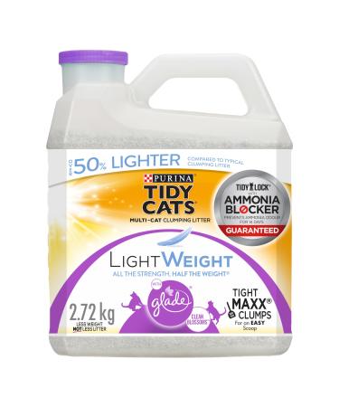 Tidy Cats Glade Clean Blossoms Cat Litter LightWeight Multi-Cat - 2.72 kg Jug