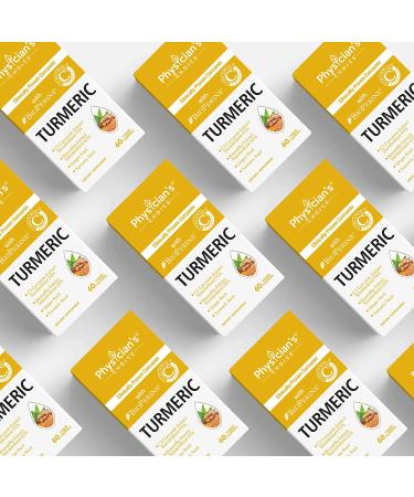Organic Turmeric with Bioperine & Ginger - Physician's Choice 60 Veg Capsules - Buy Online on GoSupps.com