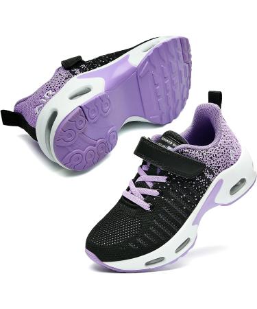 RomenSi Air Athletic Running Shoes - Lightweight Breathable Kids Sneakers - Blackpurple - Size 4 Big Kid - Buy Online on GoSupps.com