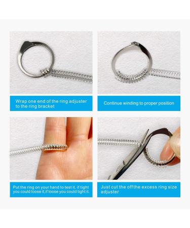 Invisible Ring Size Adjuster - 12 Pack - Clear Spiral Silicone Resizer for Loose Rings - Fit Any Ring Guard - Transparent Jewelry Sizer - AdnesUSA - Buy Online on GoSupps.com