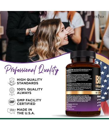 NEW AGE Biotin Collagen Keratin Hyaluronic Acid - 50 000mcg Hair Growth Vitamins for Men and Women Nails Hair Skin Vitamins and DHT Blocker with Vitamin E Folic Acid Pumpkin Seed MSM- 180 Count 180 Capsules (Pack of 2) - Buy Online on GoSupps.com