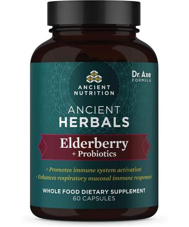 Ancient Nutrition Elderberry + Probiotics | Dr. Axe | 60 Capsules | Immune Support - Buy Online on GoSupps.com