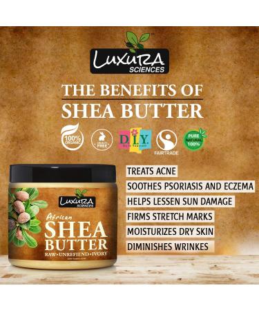 Raw African Shea Butter | Unrefined Hair & Body Moisturizer | Reduces Stretch Marks & Wrinkles | Nourishes Hair | 7.05 Oz (200g) - Buy Internationally - Buy Online on GoSupps.com