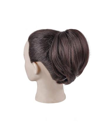 Dark Brown Messy Bun Scrunchie Hair Extension for Women - Synthetic Hair Accessory - Buy Online on GoSupps.com