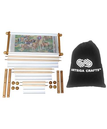 Frank A. Edmunds Handi Clamp Scroll Frame Set Bundle with Artsiga Crafts Small Project Bag