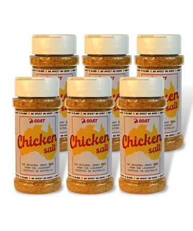 Australian Chicken Salt 6 Pack - The Original umami Bomb for Chips Chicken or Almost Anything. 6 x 100g Shakers. The Authentic Australian Recipe.