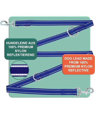 Dey Premium Dog Leash 2m | Reflective 3-Way Adjustable for Small to Large Dogs | Multiple Colors Available | Doubleein Dog Leash | Ideal for Puppies - Buy Online on GoSupps.com