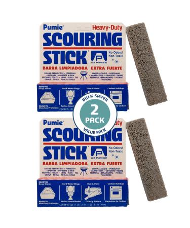 U.S. Pumice Pumie Scouring Stick Heavy Duty Extra Strong Pumice Cleaning Bar (2 Pack)