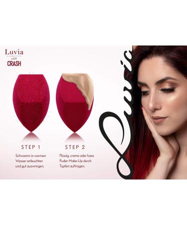 Make-Up Blending Sponge Set - 2 Red Blenders (Normal & Large) | Designed by Luisa Crashion & Luvia Cosmetics - International Shipping Available - Buy Online on GoSupps.com