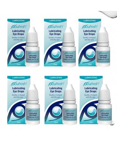 Ocufresh Eye Drops Lubricating Eye Drops for Irritated Eyes - 10mL (Pack of 6)