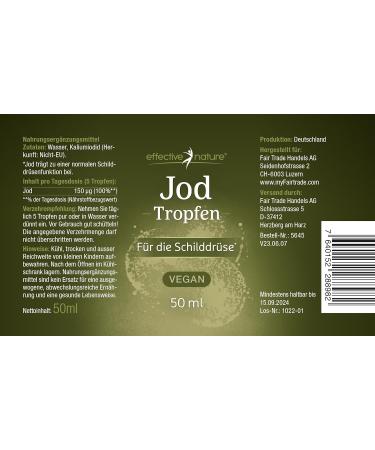 Iodine Drops High Dose - 50 ml | 150 mcg Daily Dose | Vegan & Additive-Free Shipping Worldwide - Buy Online on GoSupps.com