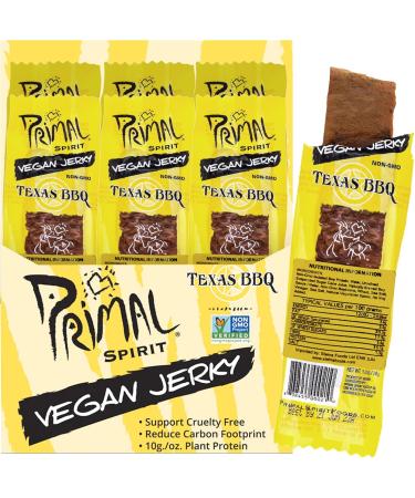 Primal Spirit Vegan Meatless Jerky Strips - High Energy High Protein Non-GMO 93% Fat-Free Snacks Vegan Jerky - 28g Pack - Buy Online on GoSupps.com