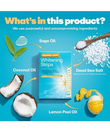 Lumineux Teeth Whitening Strips - 7 Treatments, Dentist Approved, Non-Toxic & Sensitivity-Free | Whiter Teeth in 7 Days - Buy Online on GoSupps.com